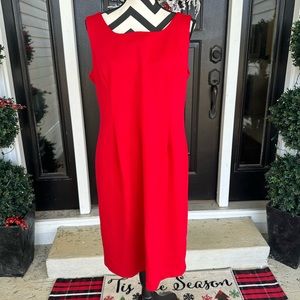 Danny & nicole classic red sleeveless shift dress Size 12